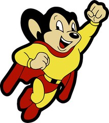 MIGHTY MOUSE RIGHT VINTAGE SUPERHERO DECAL STICKER 3M US MADE VEHICLE WINDOW CAR