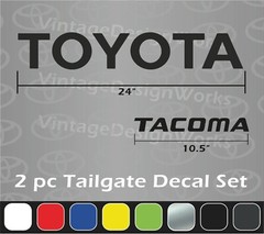 TOYOTA TACOMA TAILGATE SET KIT Vinyl Decal Sticker Emblem Graphic