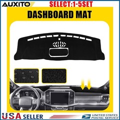 Black Dash Cover Mat for Ford F150 2021 2022 2023 24 25 Dashboard Protector 1-5X