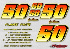 Race Car Numbers Package Vinyl Decal Kit Flame Fade – Late Model Stock Car Mod