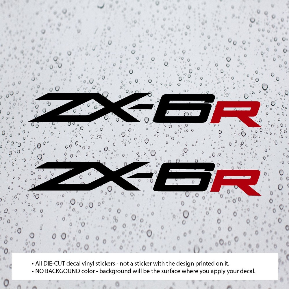 (2x) ZX-6R ZX6R Decal Vinyl Stickers for Motobike Motorcycle