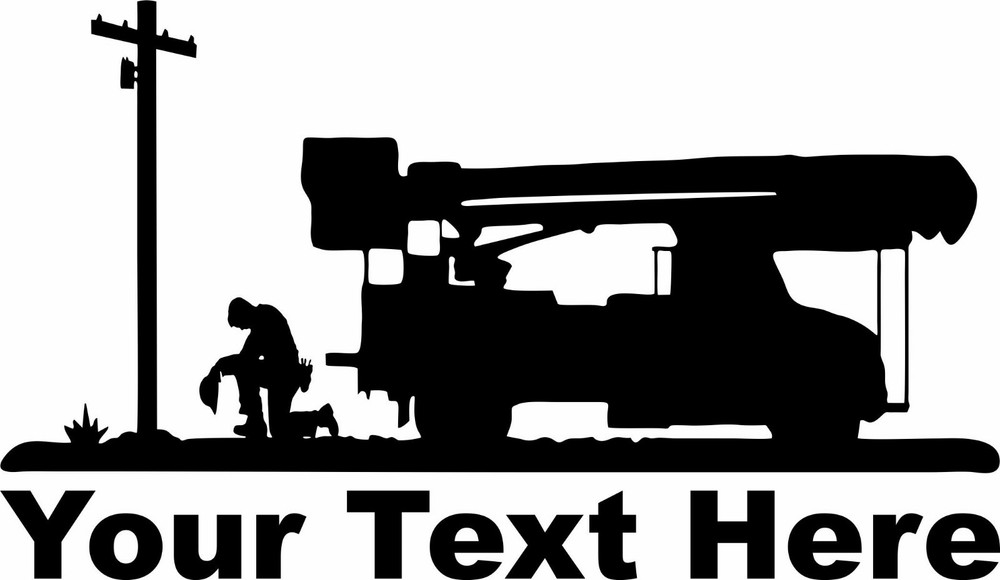 Lineman Electrician Praying Custom Name Car Truck Window Vinyl Decal Sticker