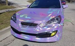 Hex Holographic Violet Purple Rainbow Chrome Car Vinyl Wrap Sticker Decal Sheet