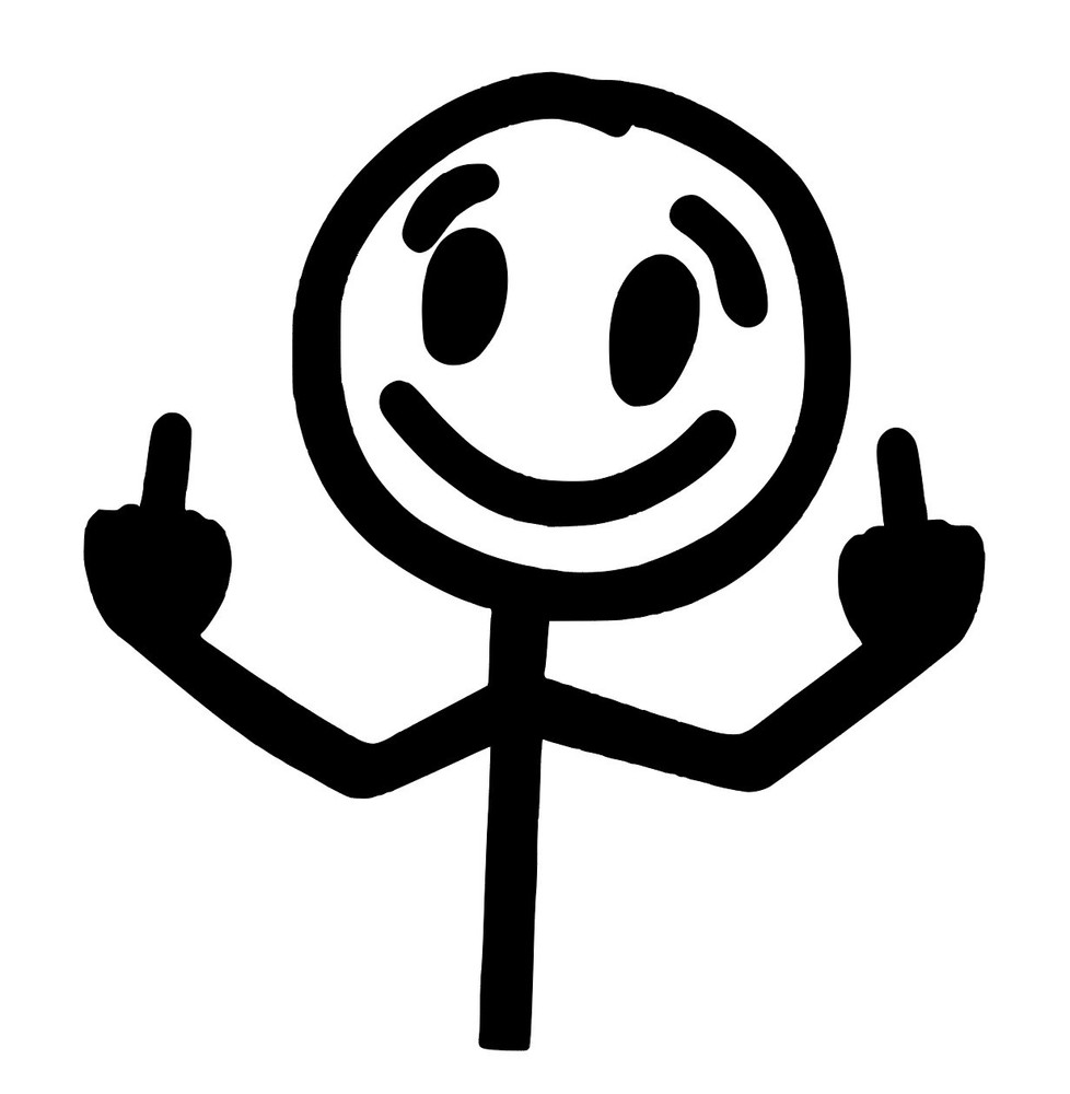 Fuck-off Funny Diecut Decal Sticker Car Truck Window you off Vinyl 2.0