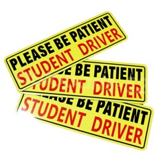 3 Pcs Car Signs Student Driver Magnet Please Be Patient Car Bumper Sticker Decal