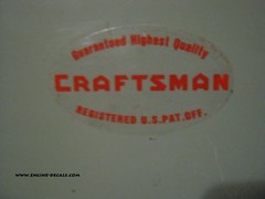 Craftsman Tools vintage 40’s WWII era decal 2-1/8″ long tool box Clear Set 2