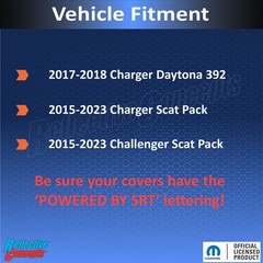POWERED BY SRT Engine Cover Decals Charger and Challenger Scat Pack
