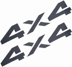 2x 6.5 Inch 4×4 Decals Stickers fit for Auto, Wall, Laptop, Phone, Truck, (Black