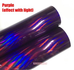 65FT Purple Laser Glossy Mirror Chrome Chameleon Full Car Vinyl Wrap Sticker US