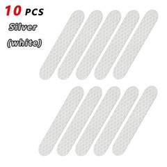 10pcs Reflective Stickers Car Bumper Stickers Night Warning Anti-Collision Tape