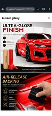 Red Automotive Vinyl Wrap for Body Protection & Scratch Resistance 10X5 FT