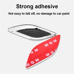 Air Flow Shark Grille Decor Sticker 3.9in*1.4in For Car Fender Hood Side Vent