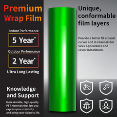 Premium Ultra Gloss PET Liner Self Adhesive Vinyl Wrap Air Release Bubble Free