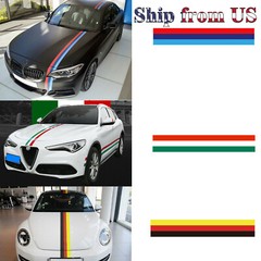 3 Colors Racing Stripe Sticker Decal For Car Exterior Hood Trunk Roof Side Door