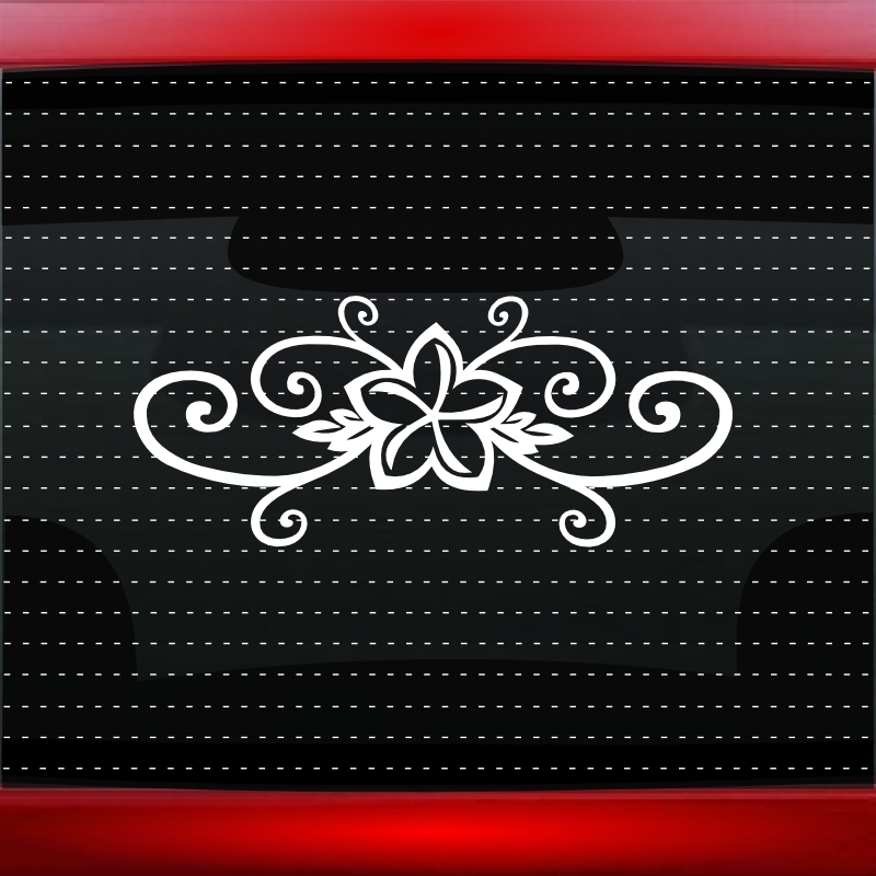 Hibiscus #11 Hawaiian Flower Cute Car Decal Window Sticker Plumeria (20 COLORS!)