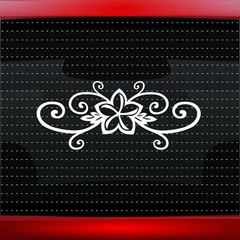 Hibiscus #11 Hawaiian Flower Cute Car Decal Window Sticker Plumeria (20 COLORS!)