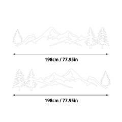 2Pcs Car Sticker Vinyl Forest Graphic Car Decor Waterproof for Camper RV Truck