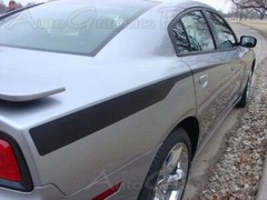 RECHARGE for 2011-2014 Dodge Charger RT Stripes Graphics Hood Decals 3M Install