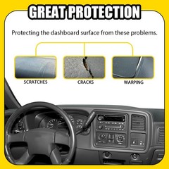 Fit 99-06 GMC Sierra 1500 2500 Chevrolet Silverado Dash Cover Mat Gray 1-5X