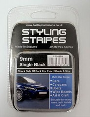 9mm x 10mtr Self Adhesive Car Pin Stripe Coach Tape Bumper Insert Strip