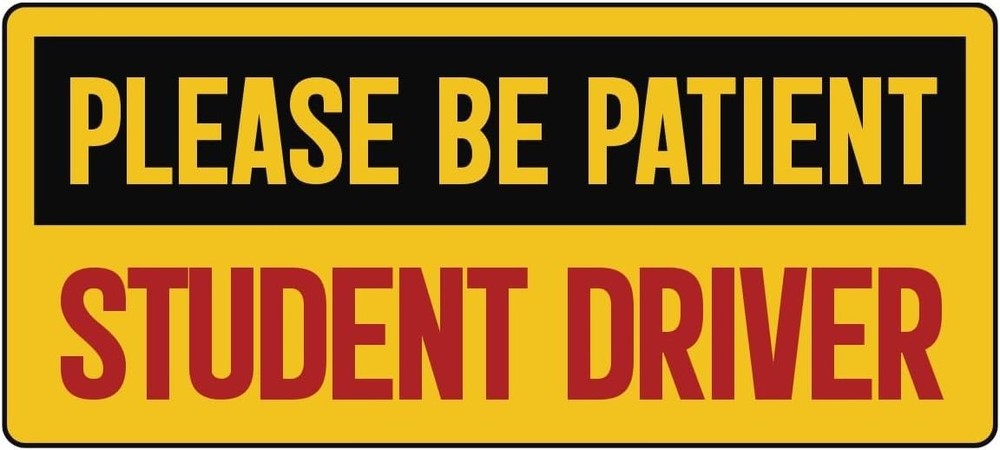 StickerJet Student Driver Stickers – 9″x3″ Vinyl Signs, Pack of 2, Waterproof