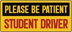 StickerJet Student Driver Stickers – 9″x3″ Vinyl Signs, Pack of 2, Waterproof