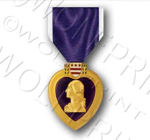 Purple Heart Ribbon Medal Sticker 5″ Tall USA Army Military Patriotic Decal