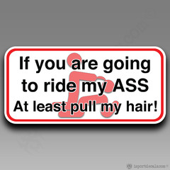 If You Are Going To Ride My Ass At Least Pull My Hair VINYL DECAL STICKER 198
