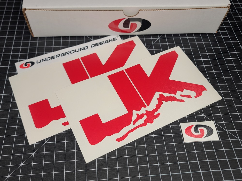 JK Decals (2pk) Mountain Scape Fender Window Stickers Fits 2007-18 Jeep Wrangler