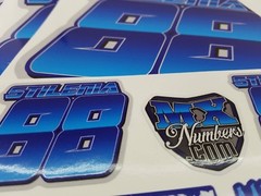 MX Number Name Plate Decal Sticker 4 COLOR ATV SX Dirt Bike Kart Motorcycle Race
