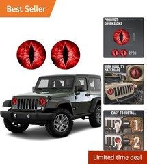 3D Stereo Beast Eye Car Headlight Stickers Water-Resistant