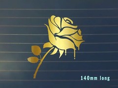 Rose metallic GOLD Vinyl sticker Decal Bumper Window Transfer laptop