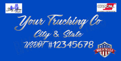 Truck Door Decals Set x2 Custom USDOT Company Name City State Vinyl