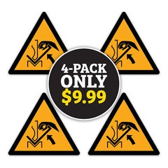 W031 – Hand Injury From Rapid Movement Press Brake Machine Sticker water bottle