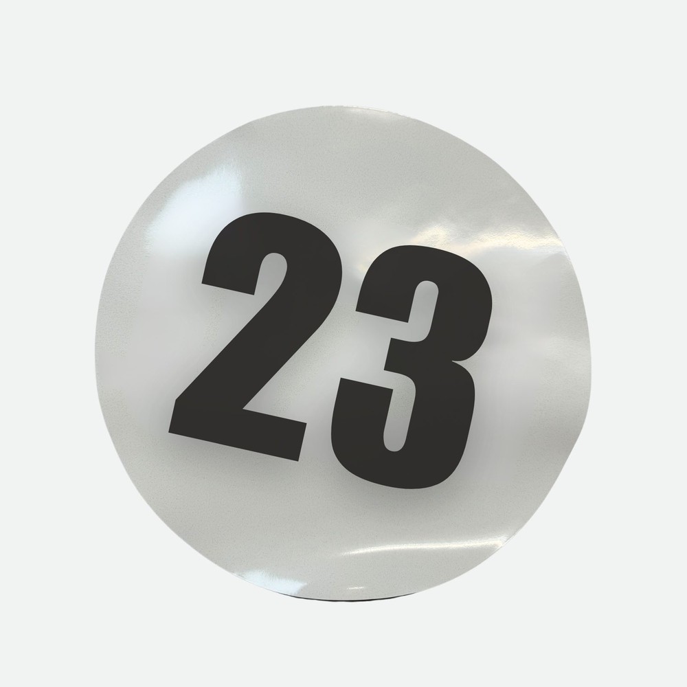 Pair of 12″ Magnetic Race Car Number 23 Circular Magnet