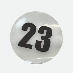 Pair of 12″ Magnetic Race Car Number 23 Circular Magnet