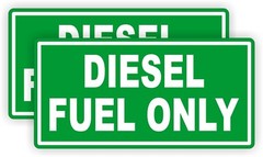 pair – DIESEL FUEL ONLY Vinyl Decals Stickers | Labels Truck Turbo Waterproof