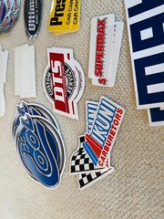 Lot of 28 Racing Bumper Stickers HMK, Stop Tech, & many more. All have doubles.
