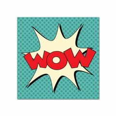 Wow Sticker Decal Fun Funny Pop Art Colorful
