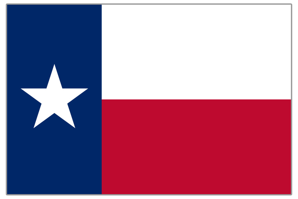 Texas State Flag Star Logo Sticker 3.25 x 5 inches Bumper Decal #S22
