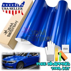 Gloss Metallic Royal Blue Candy Decal Car Vinyl Wrap Film Sticker Sheet Sparkle