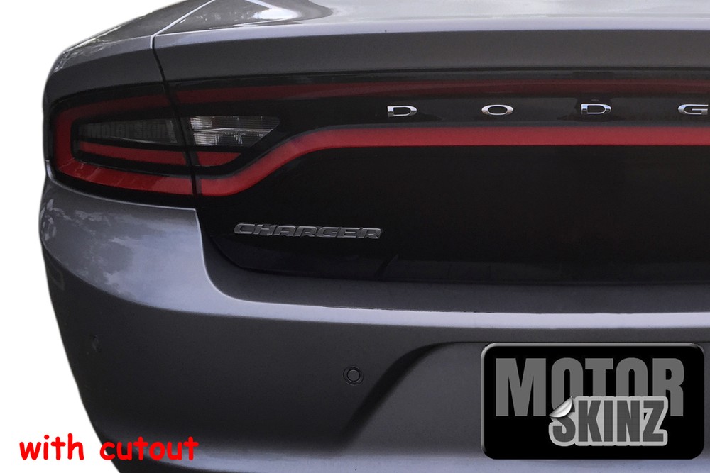 Rear Trunk Lid Blackout Decal Overlay Wrap for 2015 2016 2017 Dodge Charger