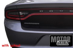 Rear Trunk Lid Blackout Decal Overlay Wrap for 2015 2016 2017 Dodge Charger