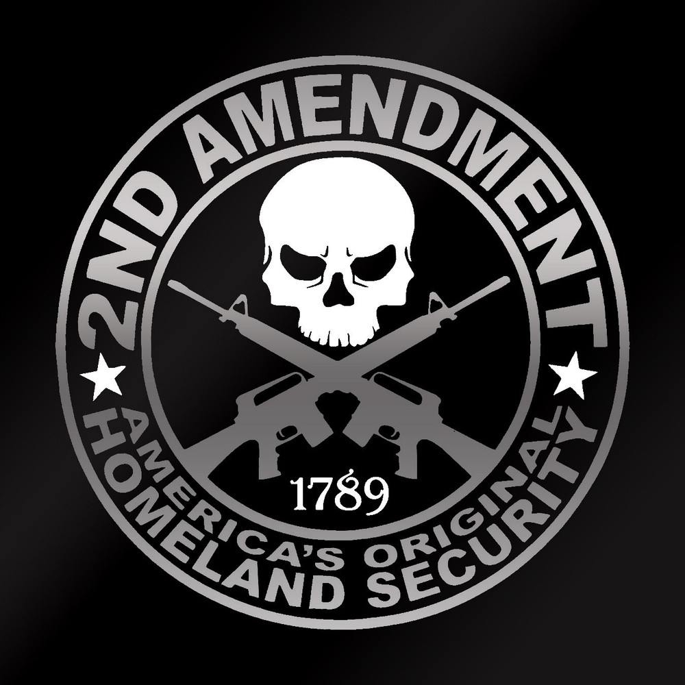 2nd Amendment Decal – 5 Inch Silver & White 2A Sticker