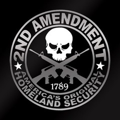 2nd Amendment Decal – 5 Inch Silver & White 2A Sticker