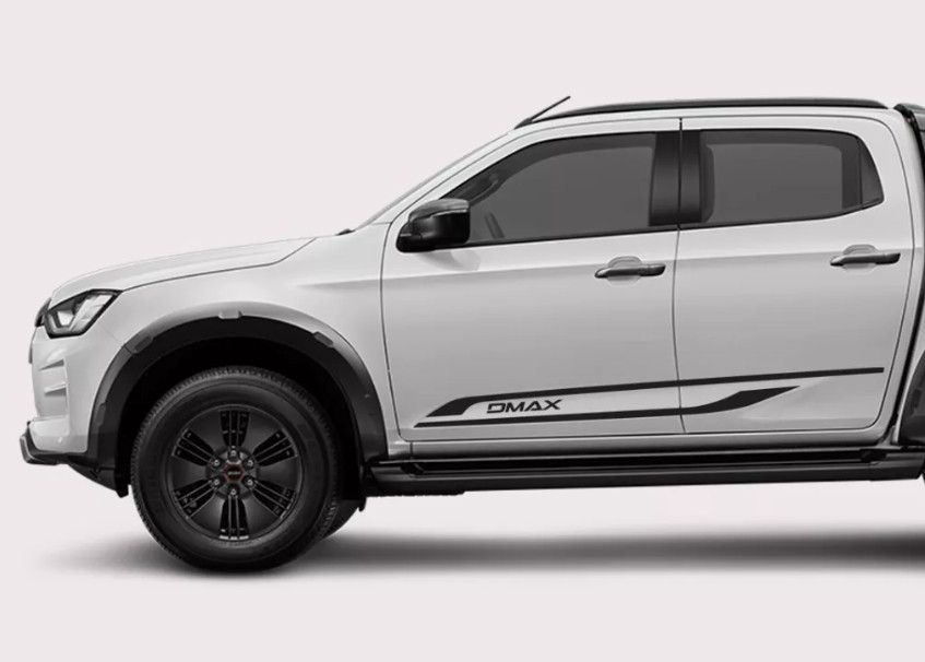 Isuzu Dmax Rocker Side Stripe Graphics Both Sides Decals UTE Racing Stripe D-MAX