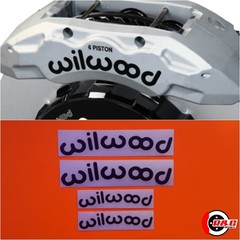 R&G HIGH TEMP Brake Caliper Decals 4x Sticker For Wilwood 6 & 4 Piston (Black)