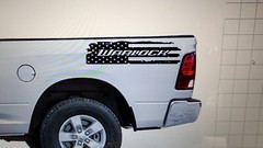 Truck WARLOCK side bed Vinyl Decals US Flag Kit . Compatible with Ram