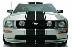 Black Double Racing Stripe Full Body Hood to Roof Sticker Decal for Ford Mustang