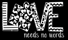 Autism Awareness Love Needs No Word / Permanent Vinyl Decal / Multi Colors Avail